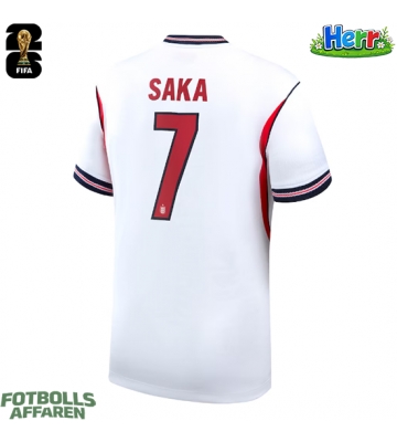 England Bukayo Saka #7 Hemmatröja VM 2026 Kortärmad